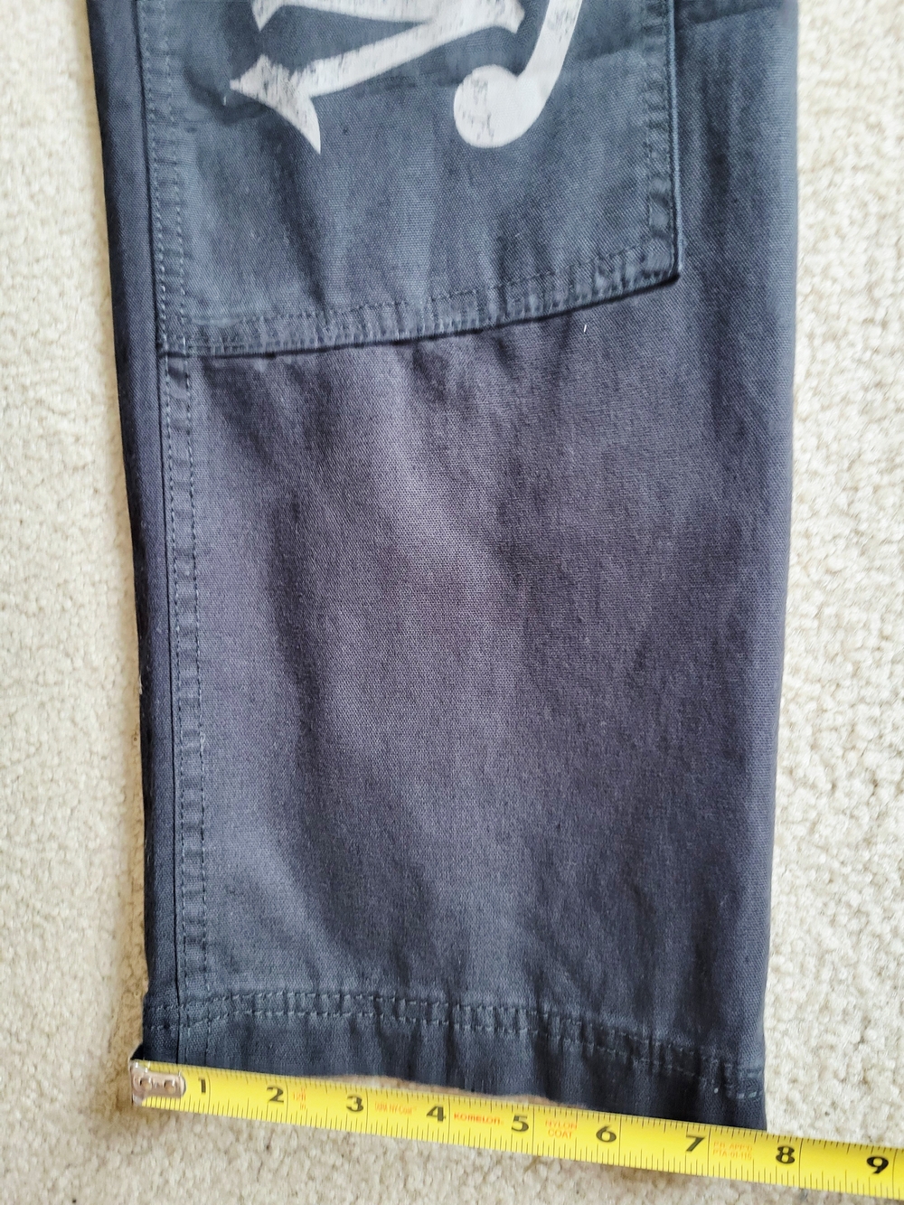 Von Dutch Jeans Men's Size 36 Double Knee Patch Graphic 100% Cotton Black Denim - Picture 12 of 14